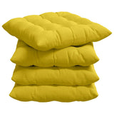Cuscini per Seduta 2 pcs Giallo Chiaro 40 x 40 x 6 cm Tessuto