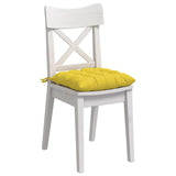 Cuscini per Seduta 2 pcs Giallo Chiaro 40 x 40 x 6 cm Tessuto
