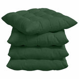 Cuscini per Seduta 4 pcs Verde Scuro 40 x 40 x 6 cm
