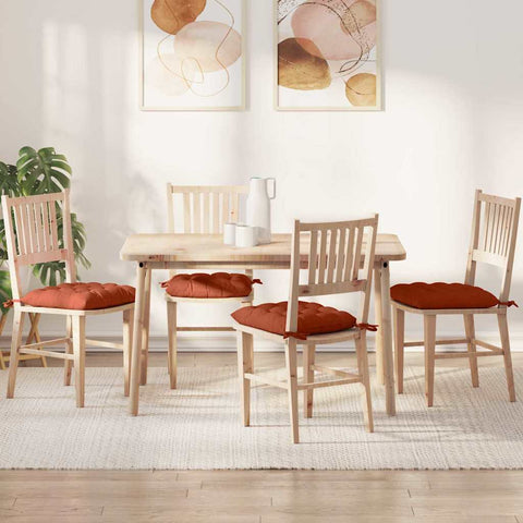 Cuscini per Seduta 4 pcs Rosso Arancio 40 x 40 x 6 cm