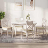 Cuscini per Seduta 4 pcs Crema 40 x 40 x 3 cm Tessuto