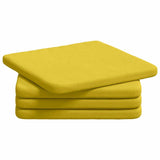 Cuscini per Seduta 4 pcs Giallo Chiaro 40 x 40 x 3 cm Tessuto