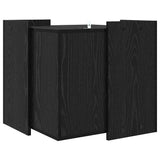 Rifugio per lettiera per gatti Rovere nero 53 x 53 x 51 cm