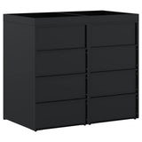 Contenitore per Rifiuti per 2 Bidoni Nero 136 x 77,5 x 121,5 cm