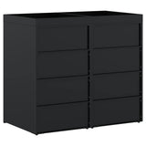 Contenitore per Rifiuti per 2 Bidoni Nero 136 x 77,5 x 121,5 cm