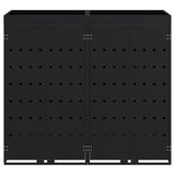 Contenitore per Rifiuti per 2 Bidoni Nero 136 x 77,5 x 121,5 cm