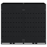 Contenitore per Rifiuti per 2 Bidoni Nero 136 x 77,5 x 121,5 cm