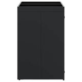 Contenitore per Rifiuti per 2 Bidoni Nero 136 x 77,5 x 121,5 cm