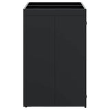 Contenitore per Rifiuti per 2 Bidoni Nero 136 x 77,5 x 121,5 cm