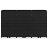 Contenitore per Rifiuti per 3 Bidoni Nero 204 x 77,5 x 121,5 cm