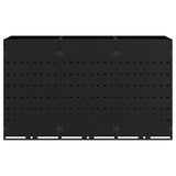 Contenitore per Rifiuti per 3 Bidoni Nero 204 x 77,5 x 121,5 cm