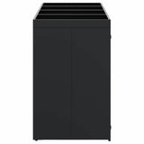 Contenitore per Rifiuti per 4 Bidoni Nero 272 x 77,5 x 121,5 cm