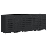 Contenitore per Rifiuti per 5 Bidoni Nero 340 x 77,5 x 121,5 cm