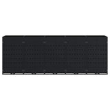 Contenitore per Rifiuti per 5 Bidoni Nero 340 x 77,5 x 121,5 cm