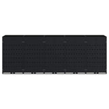 Contenitore per Rifiuti per 5 Bidoni Nero 340 x 77,5 x 121,5 cm