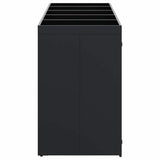 Contenitore per Rifiuti per 5 Bidoni Nero 340 x 77,5 x 121,5 cm