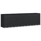 Contenitore per Rifiuti per 6 Bidoni Nero 408 x 77,5 x 121,5 cm