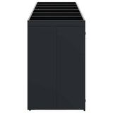 Contenitore per Rifiuti per 6 Bidoni Nero 408 x 77,5 x 121,5 cm