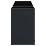 Contenitore per Rifiuti per 6 Bidoni Nero 408 x 77,5 x 121,5 cm