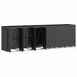 Contenitore per Rifiuti per 6 Bidoni Antracite