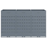 Contenitore per Rifiuti per 3 Bidoni Grigio chiaro