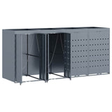 Contenitore per Rifiuti per 4 Bidoni Grigio chiaro