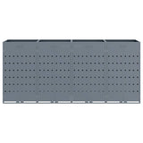 Contenitore per Rifiuti per 4 Bidoni Grigio chiaro