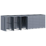 Contenitore per Rifiuti per 6 Bidoni Grigio chiaro