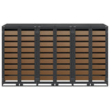 Contenitore per Rifiuti per 3 Bidoni Antracite