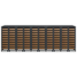 Contenitore per Rifiuti per 3 Bidoni Antracite