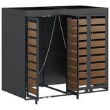 Contenitore per Rifiuti per 3 Bidoni Antracite