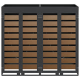 Contenitore per Rifiuti per 3 Bidoni Antracite