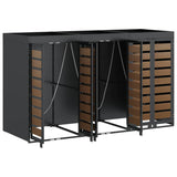 Contenitore per Rifiuti per 3 Bidoni Antracite