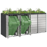 Contenitore per Rifiuti per 3 Bidoni Antracite