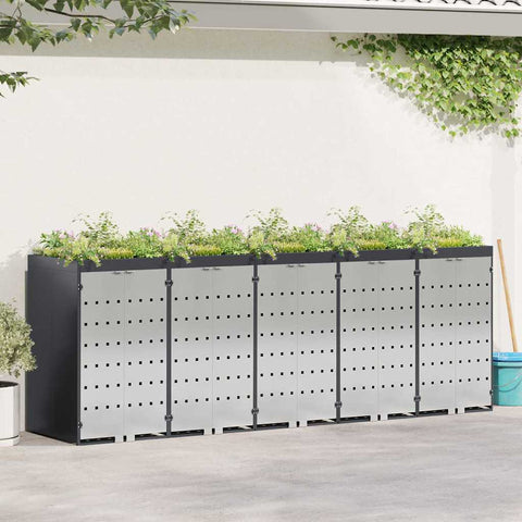 Contenitore per Rifiuti per 3 Bidoni Antracite