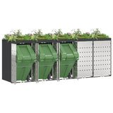 Contenitore per Rifiuti per 3 Bidoni Antracite