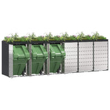 Contenitore per Rifiuti per 3 Bidoni Antracite