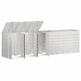 Contenitore per Rifiuti per 3 Bidoni Argento