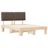 Letto con Testiera Rivestita Talpa 160 x 200 cm Pino massello