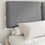 Letto con Testiera Rivestita Grigio chiaro 160 x 200 cm