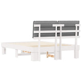 Letto con Testiera Rivestita Grigio chiaro 160 x 200 cm
