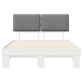 Letto con Testiera Rivestita Grigio chiaro 160 x 200 cm