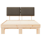 Letto con Testiera Rivestita Talpa 150 x 200 cm Pino massello