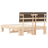 Letto con Testiera Rivestita Talpa 140 x 200 cm Pino massello