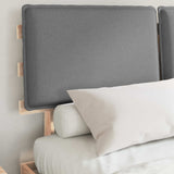 Letto con Testiera Rivestita Grigio chiaro 140 x 190 cm