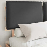 Letto con Testiera Rivestita Grigio scuro 135 x 190 cm