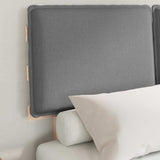 Letto con Testiera Rivestita Grigio chiaro 120 x 190 cm