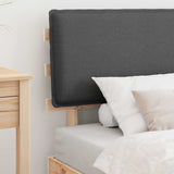 Letto con Testiera Rivestita Grigio scuro 90 x 200 cm