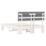 Letto con Testiera Rivestita Grigio chiaro 160 x 200 cm