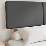 Letto con Testiera Rivestita Grigio scuro 150 x 200 cm